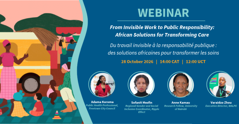 From Invisible Work to Public Responsibility: African Solutions for Transforming Care